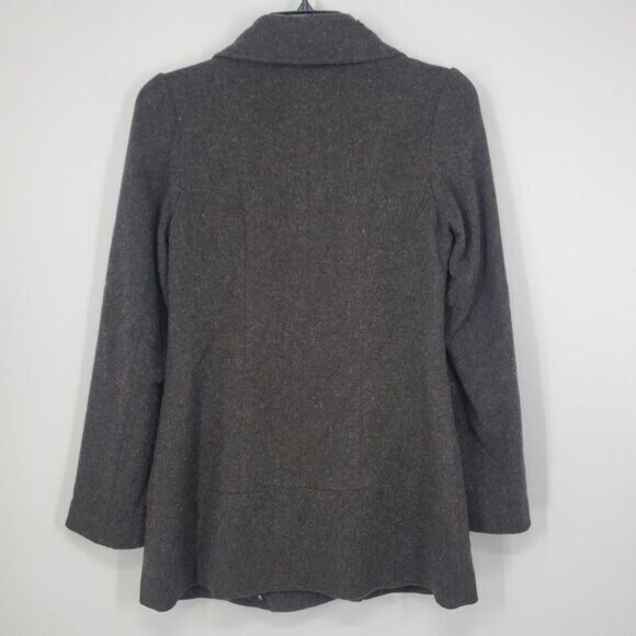 Women's Anthropogie Tulle Wool Blend Peacoat Size Small NEW - Picture 2 of 4